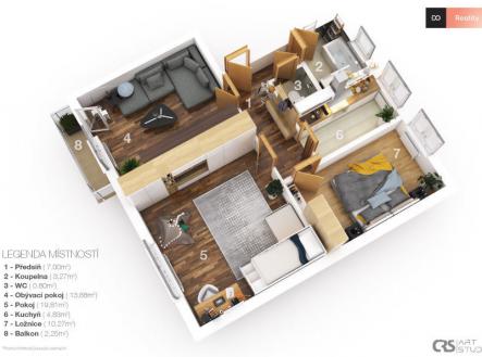 3d-layout.jpg | Prodej bytu, 3+1, 63 m²