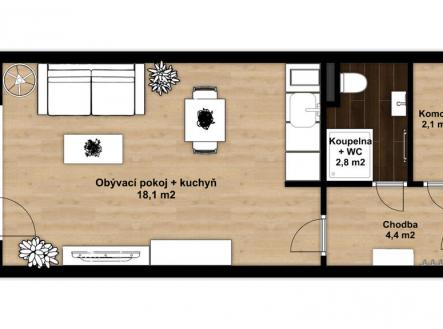 4055-male.jpg | Pronájem bytu, 1+kk, 28 m²