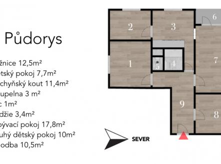 pudorys.png | Prodej bytu, 4+1, 80 m²