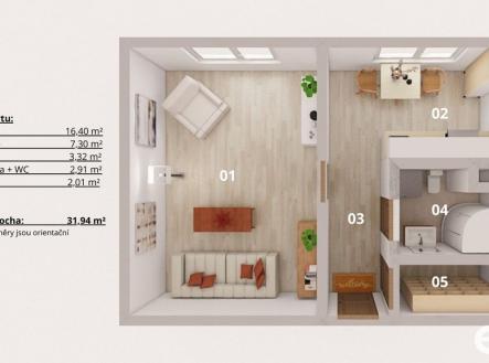 pudorys-hradec.jpg | Prodej bytu, 1+1, 35 m²