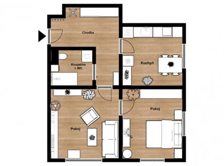 3908-jilemnickeho.jpg | Pronájem bytu, 2+1, 59 m²