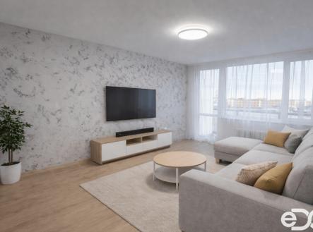 obyvaci-pokoj.png | Pronájem bytu, 2+1, 60 m²
