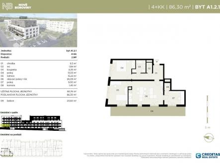 . | Prodej bytu, 4+kk, 86 m²