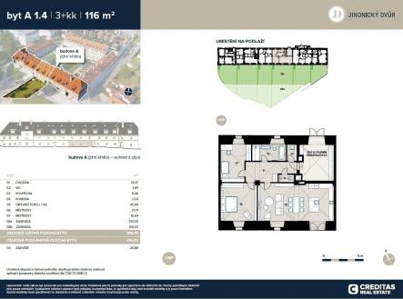 . | Prodej bytu, 3+kk, 109 m²