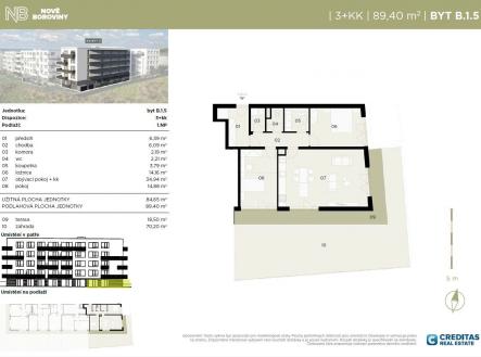 . | Prodej bytu, 3+kk, 89 m²