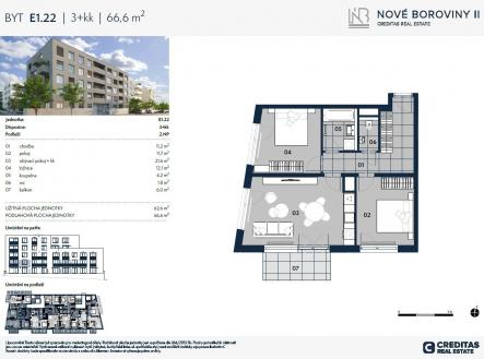 . | Prodej bytu, 3+kk, 67 m²