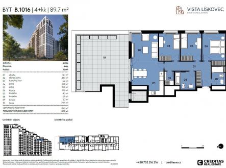 . | Prodej bytu, 4+kk, 90 m²