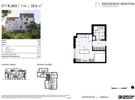 . | Prodej bytu, 1+kk, 36 m²