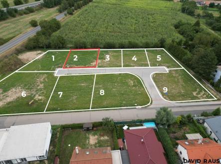 Rajhrad_ stavební pozemky_ dron 3 | Prodej - pozemek pro bydlení, 617 m²