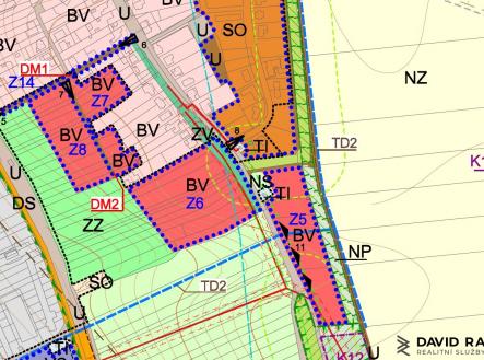 Grafická část územního plánu  | Prodej - pozemek pro bydlení, 16 353 m²