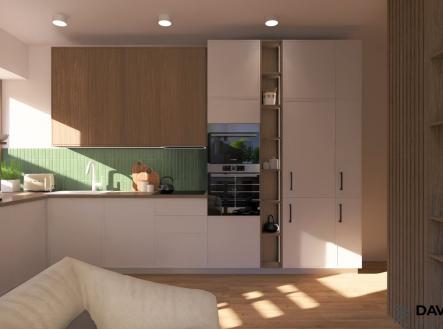 Rezidence Santi_kuchyňský kout | Prodej bytu, 2+kk, 62 m²