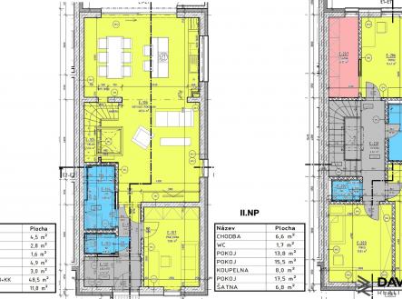 Domy Rajhrad _ půdorys | Prodej - dům/vila, 175 m²