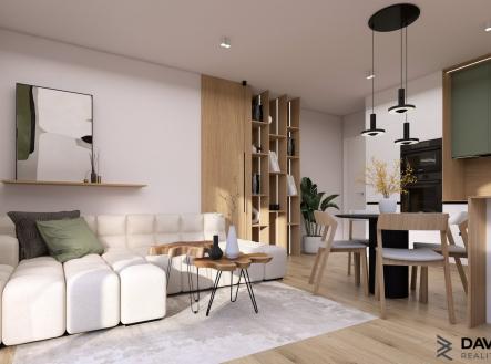 Byty Bystrice_interiery_OBYVAK+KK4 | Prodej bytu, 2+kk, 45 m²