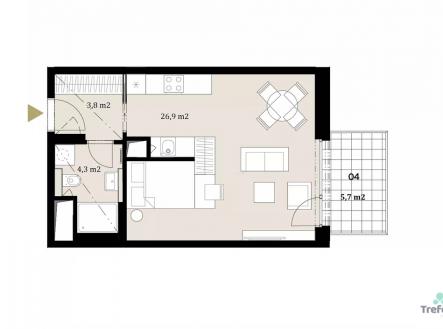 1-kk.jpg | Prodej bytu, 1+kk, 41 m²