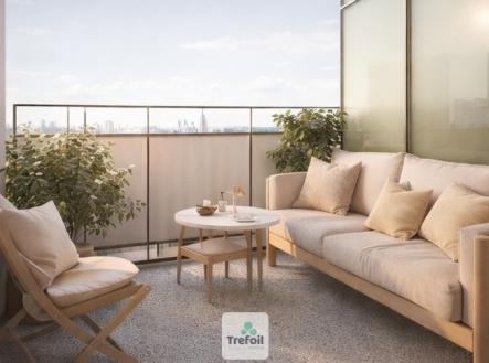 vizualizace | Prodej bytu, 2+kk, 43 m²