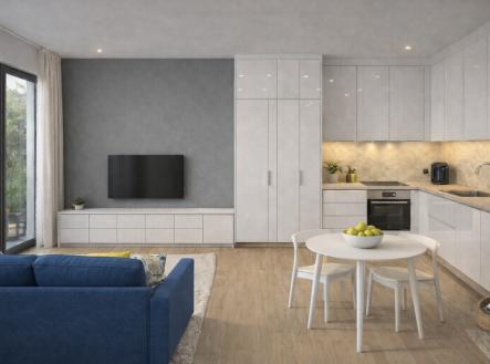 vizualizace | Prodej bytu, 1+kk, 26 m²