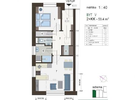 . | Prodej bytu, 2+kk, 55 m²