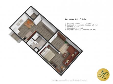 . | Prodej bytu, 1+1, 50 m²