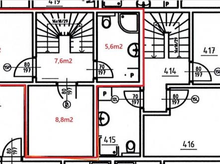 . | Pronájem bytu, 3+kk, 66 m²