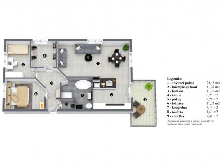 . | Prodej bytu, 3+kk, 80 m²