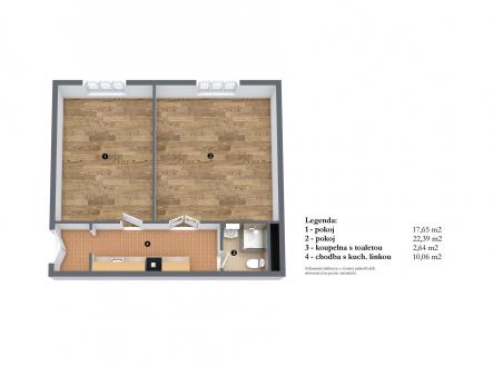 Prodej bytu, 2+1, 52 m²