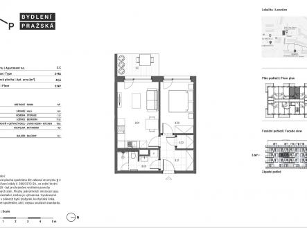 . | Prodej bytu, 2+kk, 44 m²