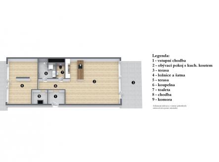 . | Pronájem bytu, 2+kk, 80 m²