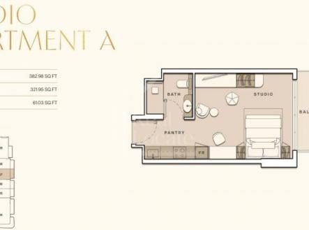 Prodej bytu, 1+kk, 35 m²