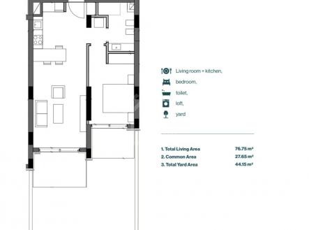 Prodej bytu, 1+kk, 78 m²