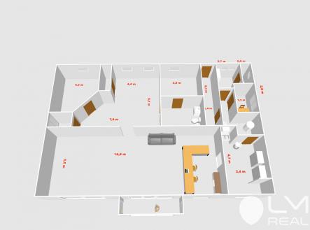 Půdorys  stávajícího stavu | Prodej - komerční objekt, jiný, 260 m²