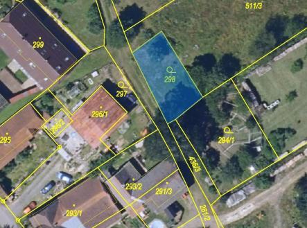 Prodej zahrady v Hamrech nad Sázavou, části Šlakhamry - katastrální mapa | Prodej - pozemek, zahrada, 253 m²