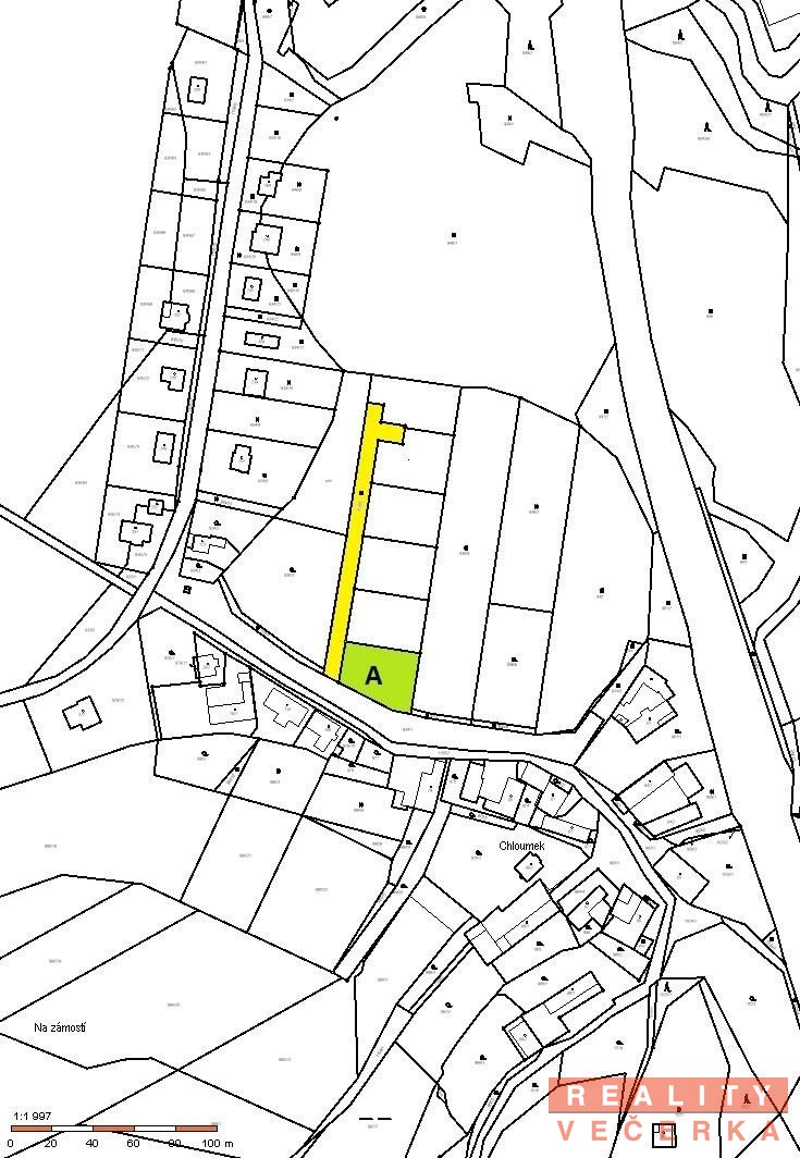 Prodej pozemky pro bydlení, 1 000 m² - Újezd u Chocně - Chloumek