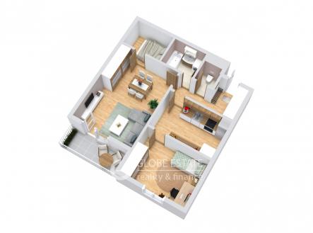 Floorplan letterhead - 160924 - 1. Floor - 3D Floor Plan | Prodej bytu, 2+1, 66 m²