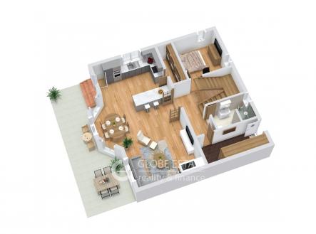 Floorplan letterhead - 13.11.2024 - 1. Floor - 3D Floor Plan_uprava | Prodej - dům/vila, 220 m²