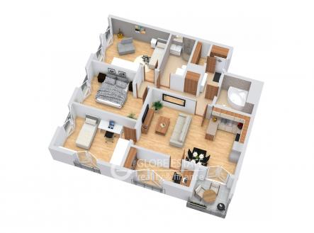 Floorplan letterhead - 211124 - 1b. Floor - 3D Floor Plan | Prodej bytu, 5+kk, 103 m²