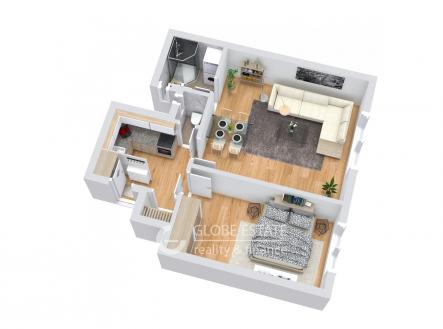 Floorplan letterhead - 02072025 - 1. Floor - 3D Floor Plan | Prodej bytu, 2+kk, 50 m²