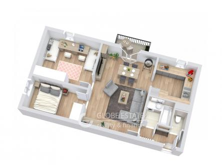 22052026 - 3D - 1b. Floor - Letterhead | Prodej bytu, 3+kk, 65 m²