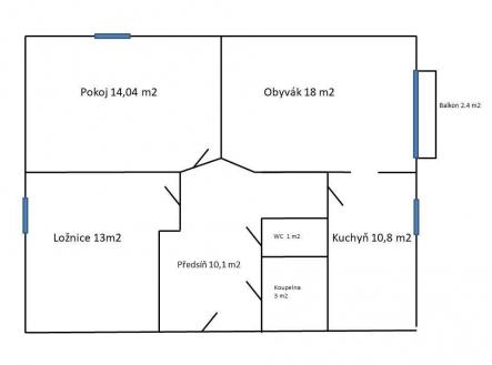 Prodej bytu, 3+1, 74 m²