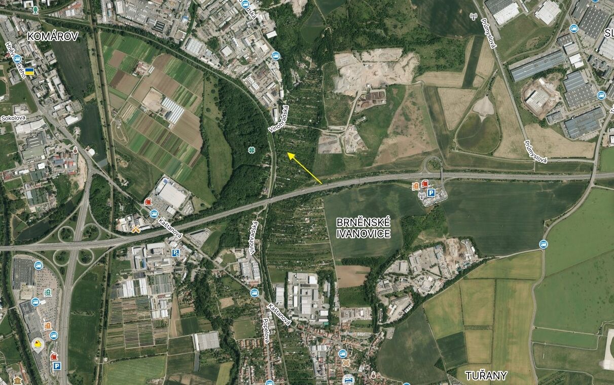 Prodej zahrady, Brněnské Ivanovice 1578 m2