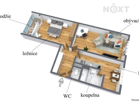 Prodej bytu, 2+1, 63 m²