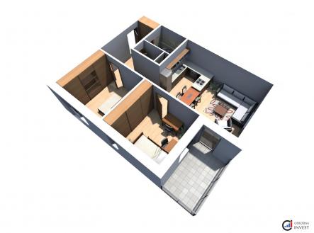 3+kk byt2 | Prodej bytu, 3+kk, 76 m²