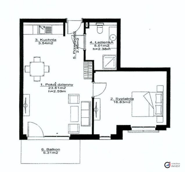 Prodej apartmánu 52 m²