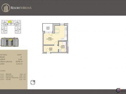 A447 | Prodej bytu, 1+kk, 34 m²