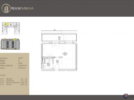 A677 | Prodej bytu, 1+kk, 50 m²