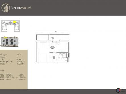 A681 | Prodej bytu, 1+kk, 49 m²