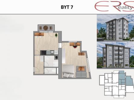 Byt 7 | Prodej bytu, 2+kk, 45 m²