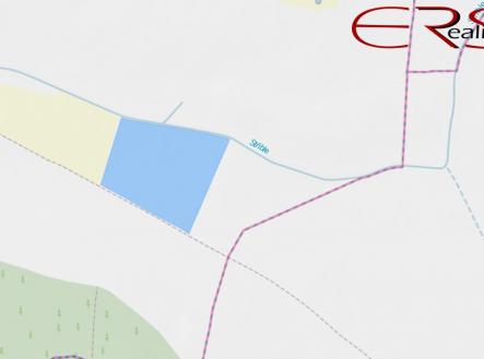 Mapa 1 | Prodej - pozemek, zemědělská půda, 40 894 m²