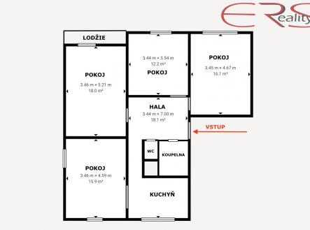 PŮDORYS | Prodej bytu, 5+1, 90 m²