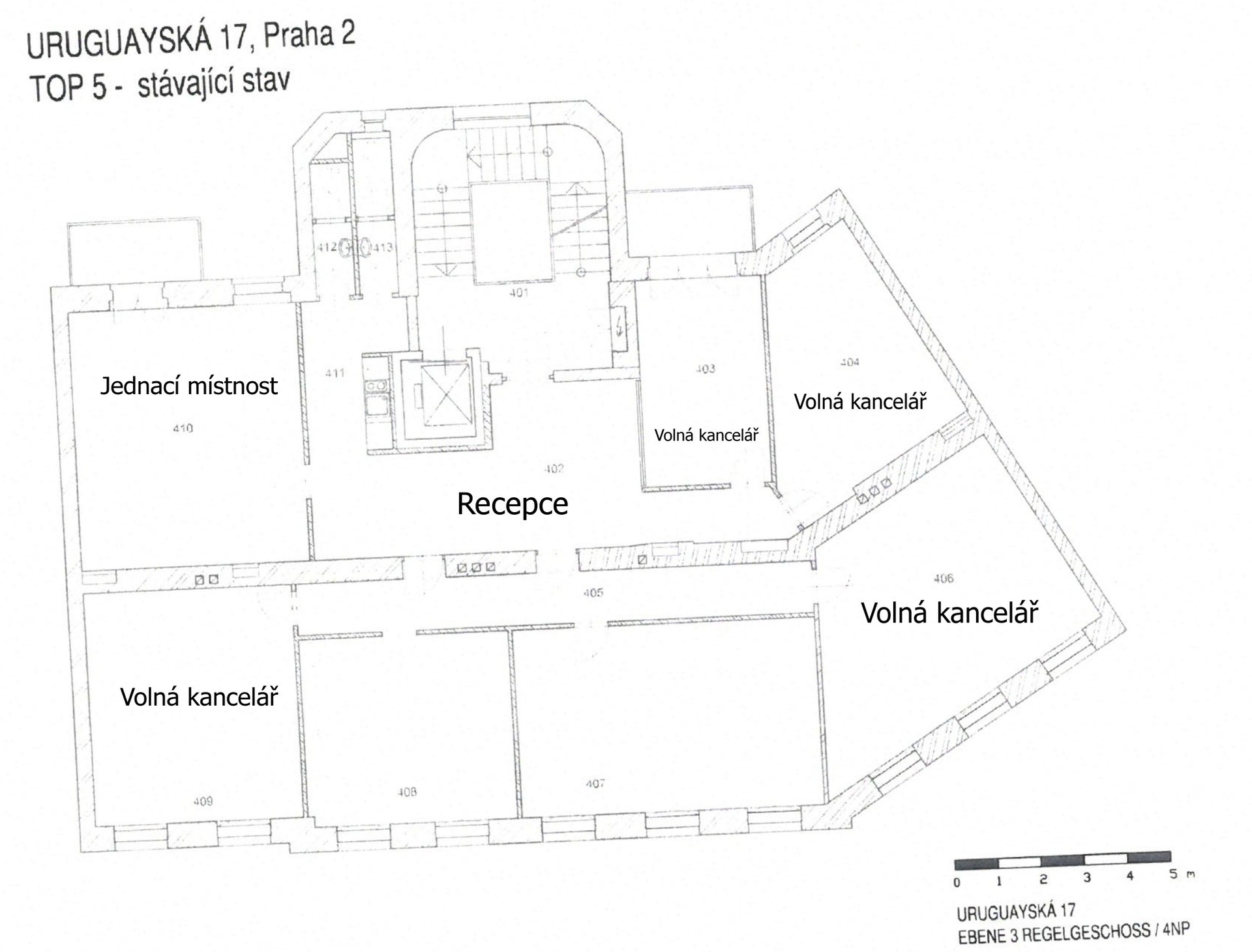 Pronájem kanceláře, 57 m2 - Praha - Vinohrady