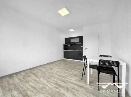 Obývací pokoj s kuchyňským koutem | Pronájem bytu, 1+kk, 27 m²